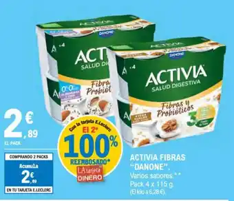 E.Leclerc "DANONE" Activia fibras oferta
