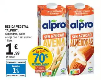 E.Leclerc "ALPRO" Bebida vegetal oferta