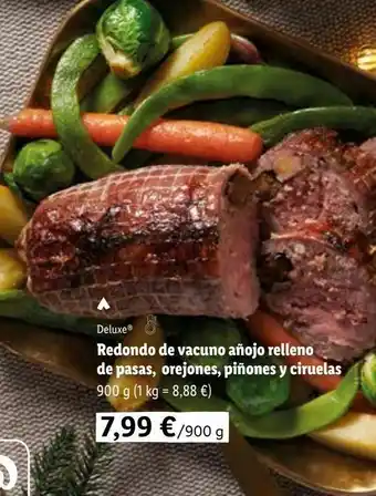 Lidl Redondo de vacuno añojo relleno de pasas, orejones, piñones y ciruelas oferta