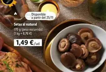 Lidl Setas al natural oferta