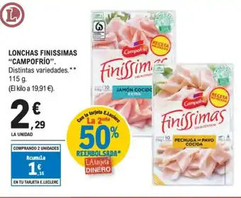 E.Leclerc "CAMPOFRÍO” Lonchas finissimas oferta