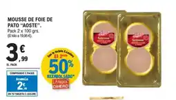 E.Leclerc "AOSTE" Mousse de foie de pato oferta