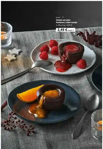 Lidl Coulant con sabor frambuesa / sabor naranja 2 x 90 g oferta
