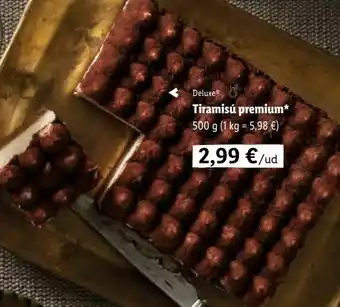Lidl Tiramisú premium 500 g oferta