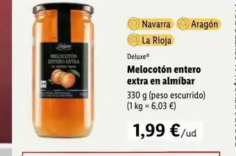 Lidl Melocotón entero extra en almíbar oferta