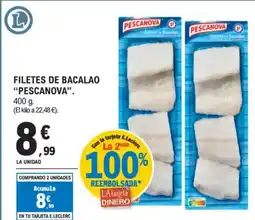 E.Leclerc PESCANOVA Filetes de bacalao oferta