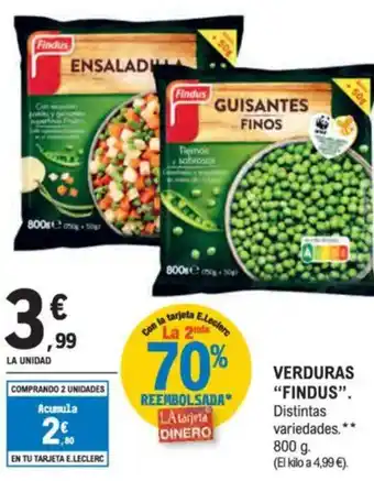 E.Leclerc "FINDUS" Verduras oferta