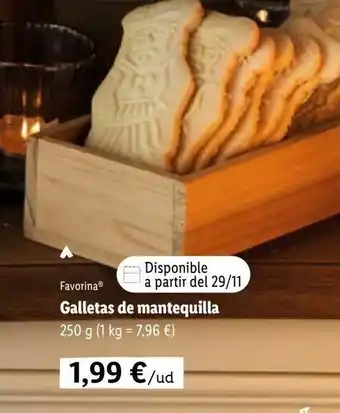 Lidl Galletas de mantequilla 250 g oferta
