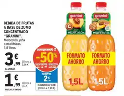 E.Leclerc "GRANINI" Bebida de frutas a base de zumo concentrado oferta