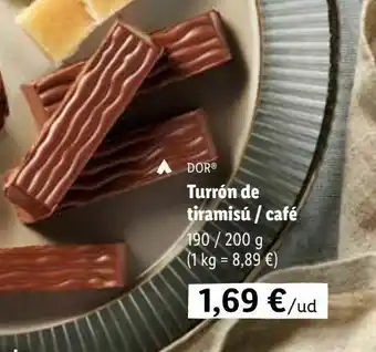 Lidl Turrón de tiramisú / café 190 / 200 g oferta