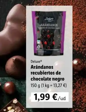 Lidl Arándanos recubiertos de chocolate negro 150 g oferta