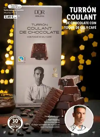 Lidl Turrón coulant de chocolate 240 g oferta