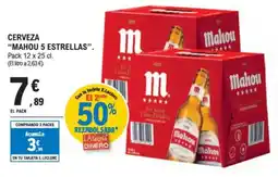 E.Leclerc "MAHOU 5 ESTRELLAS" Cerveza oferta