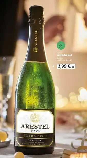Lidl Cava extra brut vintage 75 cl oferta