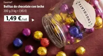 Lidl Bolitas de chocolate con leche 200 g oferta