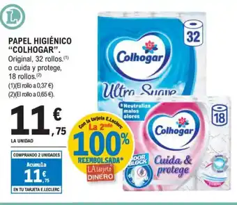 E.Leclerc “COLHOGAR” Papel higiénico oferta