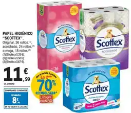 E.Leclerc "SCOTTEX" Papel higiénico oferta