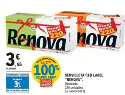 E.Leclerc "RENOVA" Servilleta red label oferta