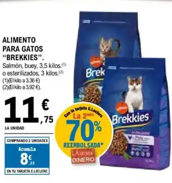 E.Leclerc "BREKKIES" Alimento para gatos oferta