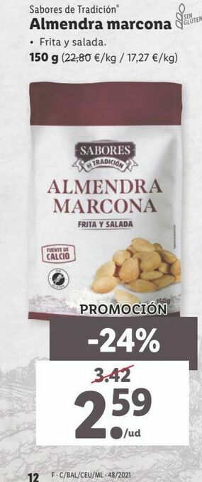 Lidl Almendras oferta