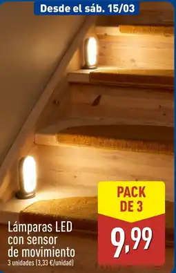 ALDI Lámparas LED con sensor de movimiento oferta