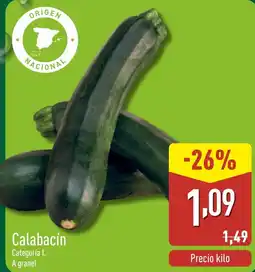 ALDI Calabacín oferta