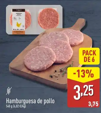 ALDI Hamburguesa de pollo oferta