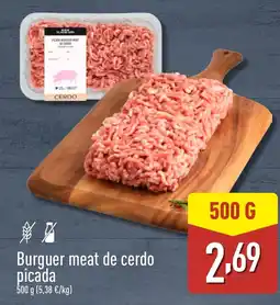 ALDI Burguer meat de cerdo picada oferta