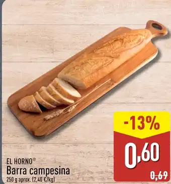 ALDI EL HORNO® Barra campesina oferta