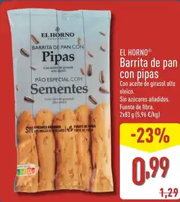 ALDI EL HORNO® Barrita de pan con pipas oferta