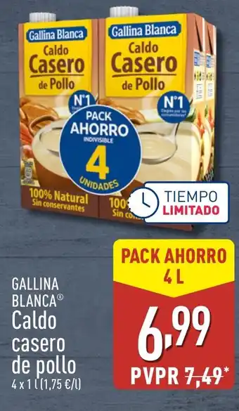 ALDI GALLINA BLANCAⓇ Caldo casero de pollo oferta