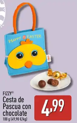 ALDI FIZZYⓇ Cesta de Pascua con chocolate oferta