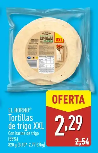 ALDI EL HORNO® Tortillas de trigo XXL oferta