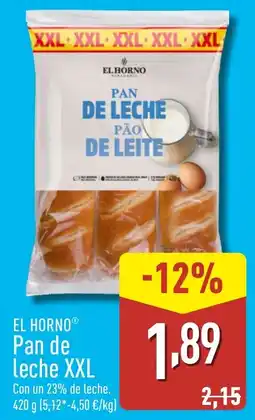 ALDI EL HORNO® Pan de leche XXL oferta