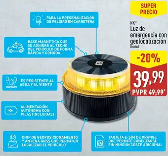 ALDI ΝΙΚΟ Luz de emergencia con geolocalización oferta