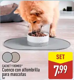 ALDI CACHET Y ROMEO® Cuenco con alfombrilla para mascotas oferta