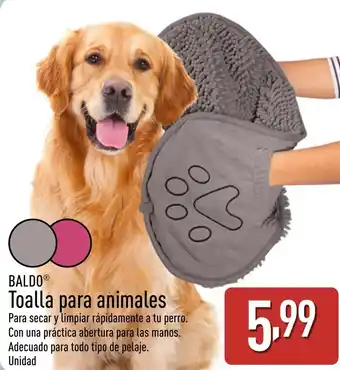 ALDI BALDO® Toalla para animales oferta