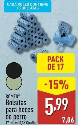 ALDI ROMEO® Bolsitas para heces de perro oferta