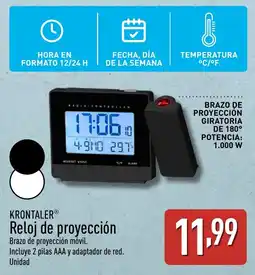 ALDI KRONTALER® Reloj de proyección oferta