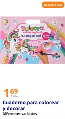 Action Cuaderno para colorear y decorar oferta