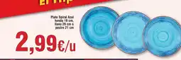 Hiper FROIZ Plato Spiral Azul hondo 19 cm, Ilano 26 cm o postre 21 cm oferta