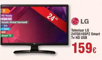 Hiper FROIZ LG Televisor 24TQ510SPZ Smart Tv HD USB oferta