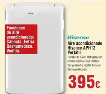 Hiper FROIZ HISENSE Aire acondicionado Hisense APH12 Portátil oferta