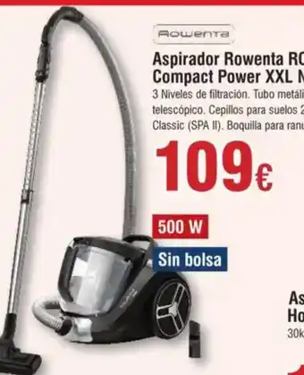 Hiper FROIZ ROWENTA Aspirador R04825EA Compact Power XXL Negro oferta