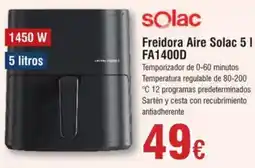 Hiper FROIZ SOLAC Freidora Aire FA1400D oferta