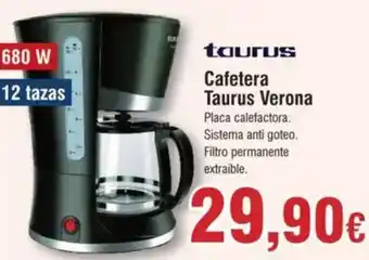 Hiper FROIZ TAURUS Cafetera Taurus Verona oferta