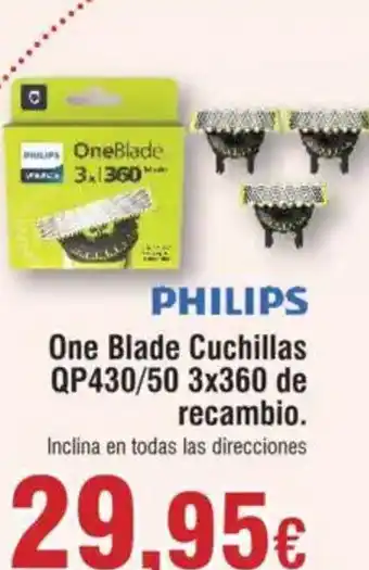 Hiper FROIZ PHILIPS One Blade Cuchillas QP430/50 3x360 de recambio. oferta