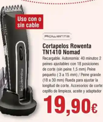 Hiper FROIZ ROWENTA Cortapelos TN1410 Nomad oferta