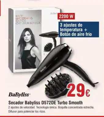 Hiper FROIZ BABYLISS Secador D572DE Turbo Smooth oferta