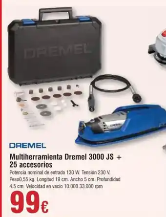 Hiper FROIZ DREMEL Multiherramienta Dremel 3000 JS + 25 accesorios oferta